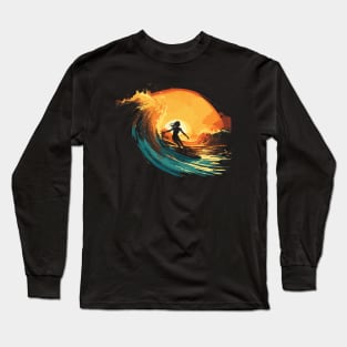 Girls surf better, summer surfing, sunset hunting v7 Long Sleeve T-Shirt